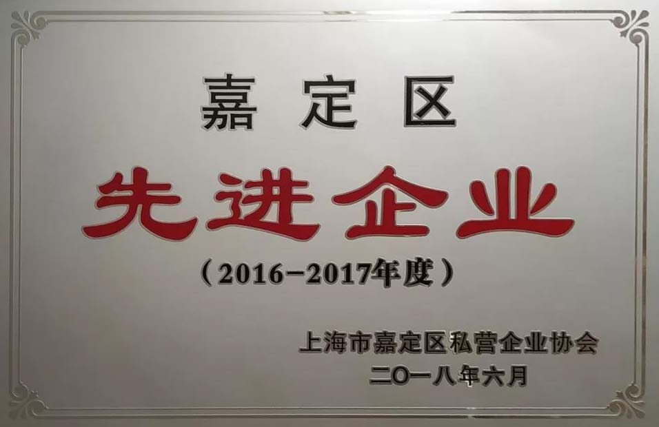 嘉定區先進企業獎牌